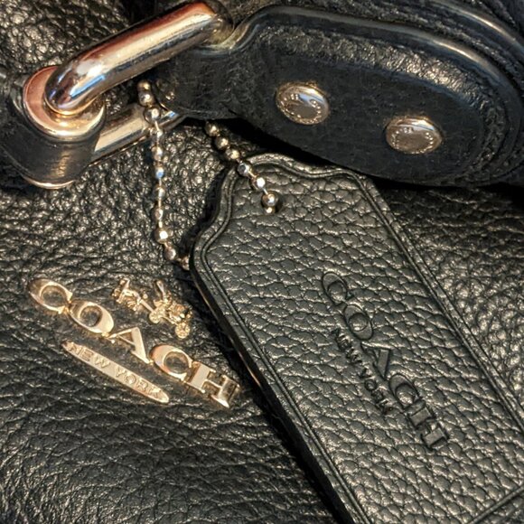 Coach Edie 31 Shoulder Bag Black Leather - Picture 7 of 11